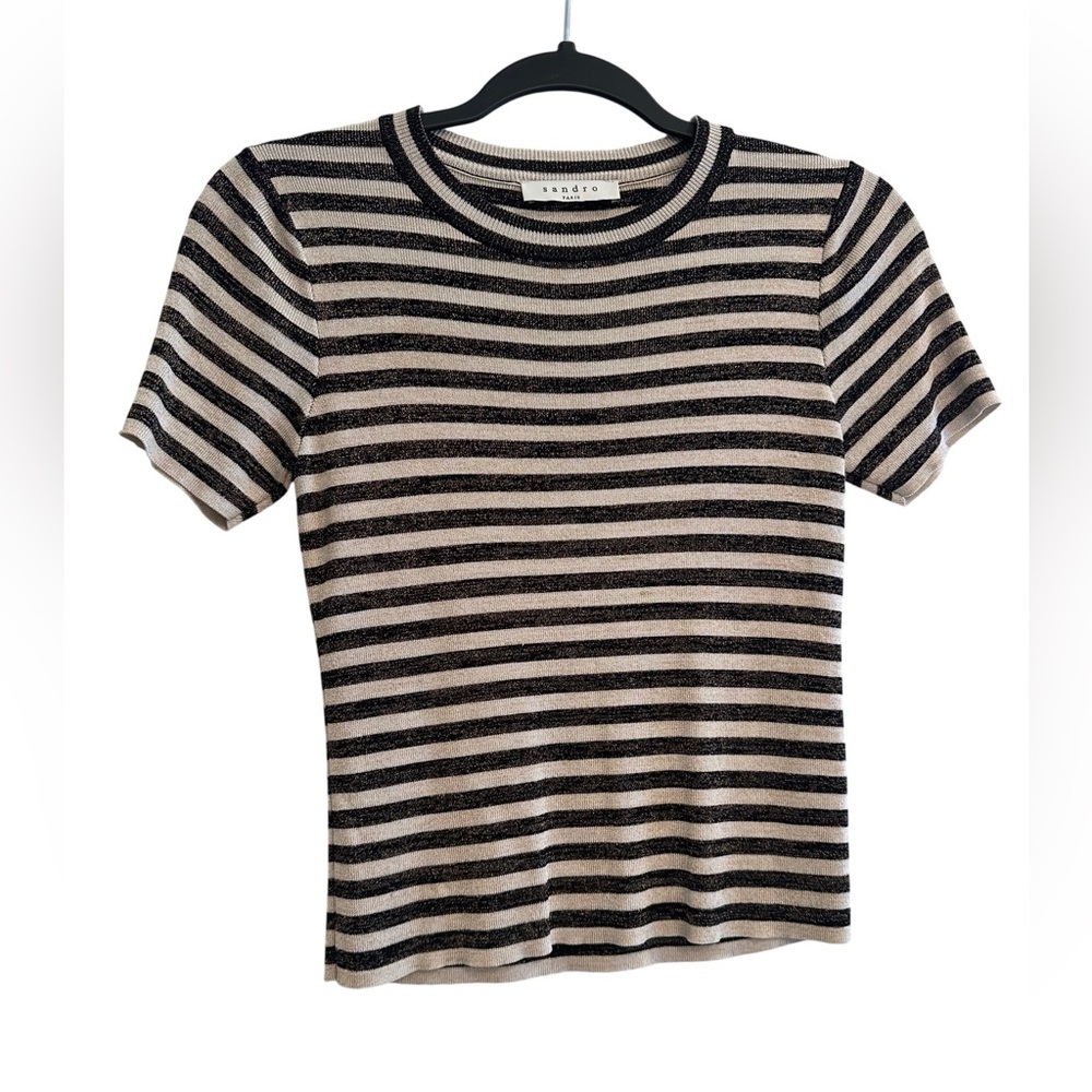 Sandro Striped Knit Top